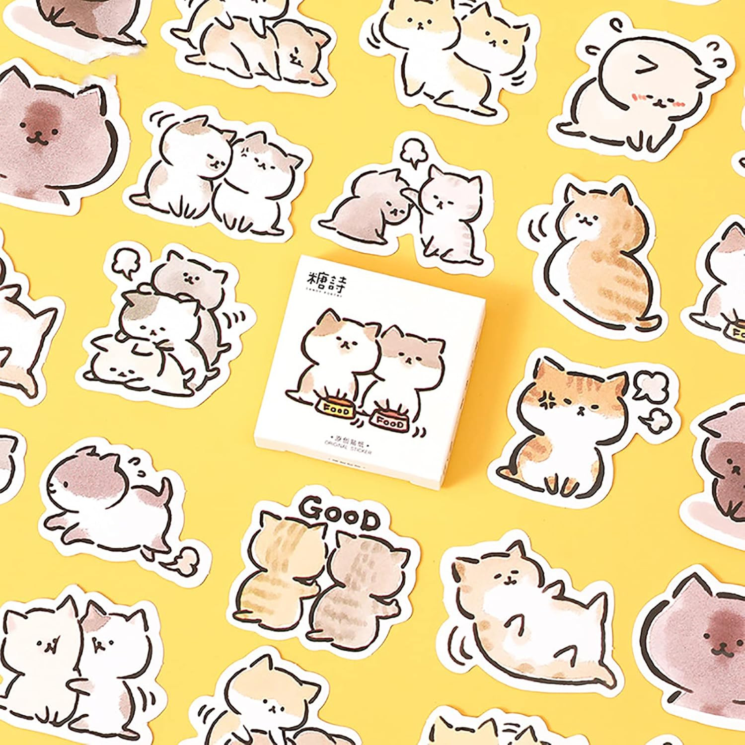 Small Size Laptop Stickers, 45Pcs Boxed DIY Cute Pets Animals Stickers for Lapt