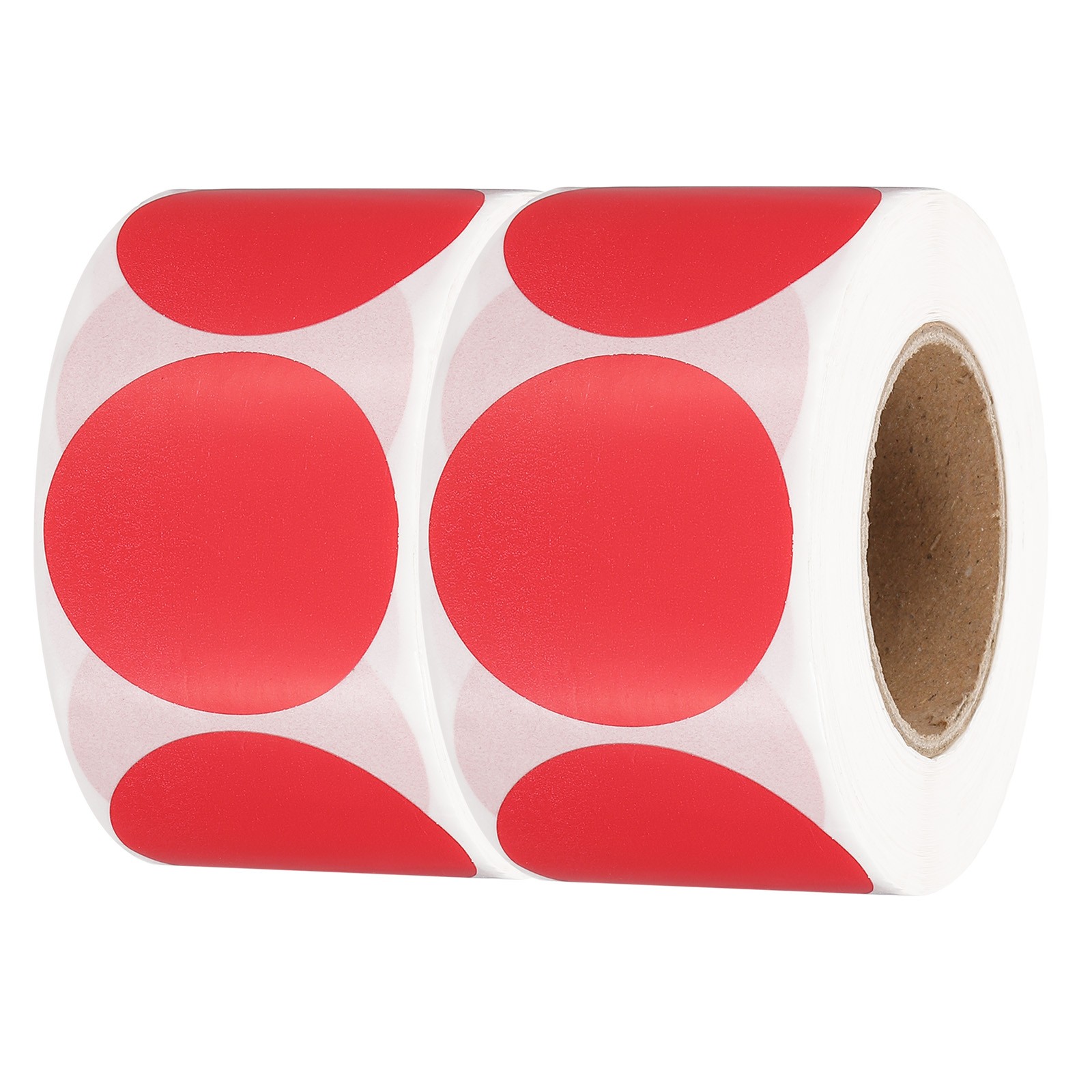 1.5 Inch Round Thermal Label Stickers for Business, Red (2Rolls/Total 1000Pcs)