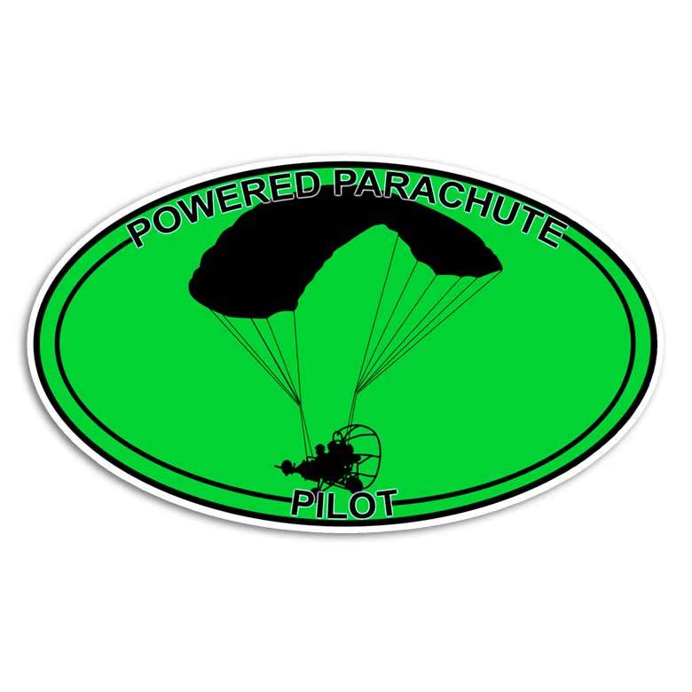 Powered Parachute Sticker Paraglider Decal Pilot Aircraft Ultralight Sky USA