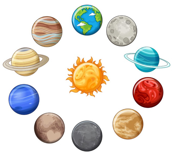 Solar System Planet Stickers 4in Vinyl Waterproof Decals Choose Single or Set