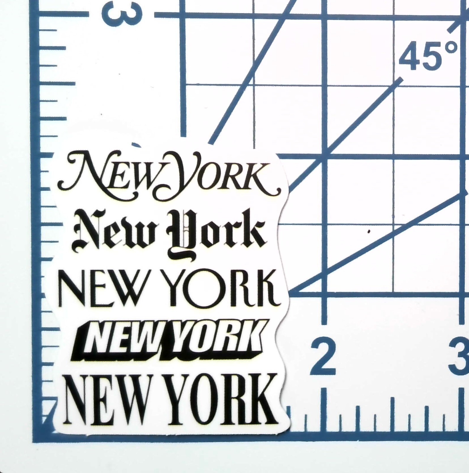 New York City NYC Typography Die Cut Sticker Journal Scrapbook Decal Stationery
