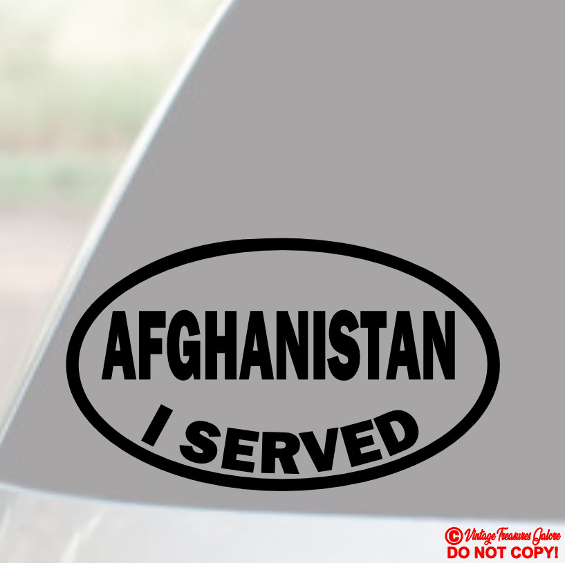 AFGHANISTAN I SERVED Vinyl Decal Sticker Car Window Bumper Military War Veteran