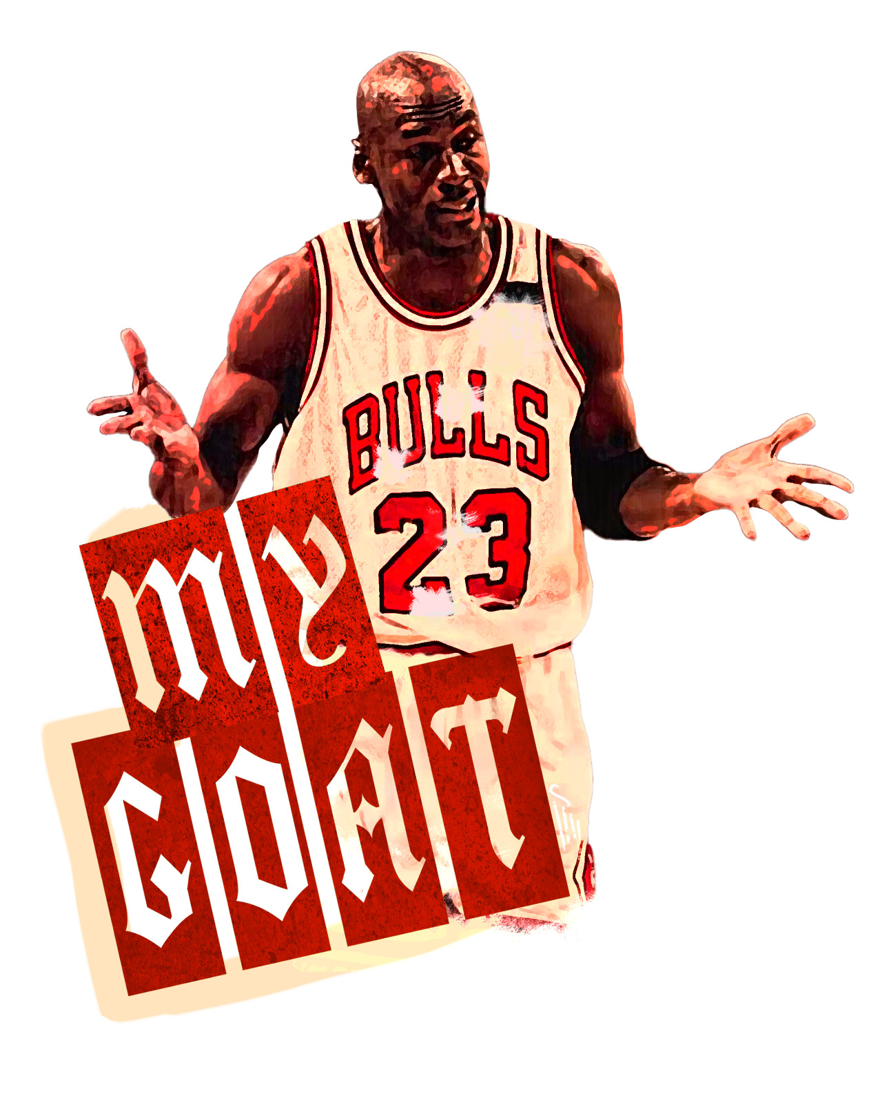 3" x 2" Michael Jordan 'MY GOAT' Vinyl Matte Sticker