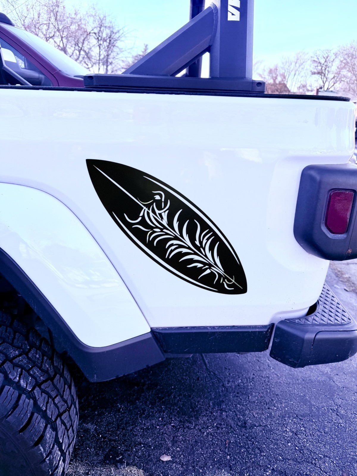 Surfboard Vinyl Decal for car Windows Laptops Any Smooth Surface design #6