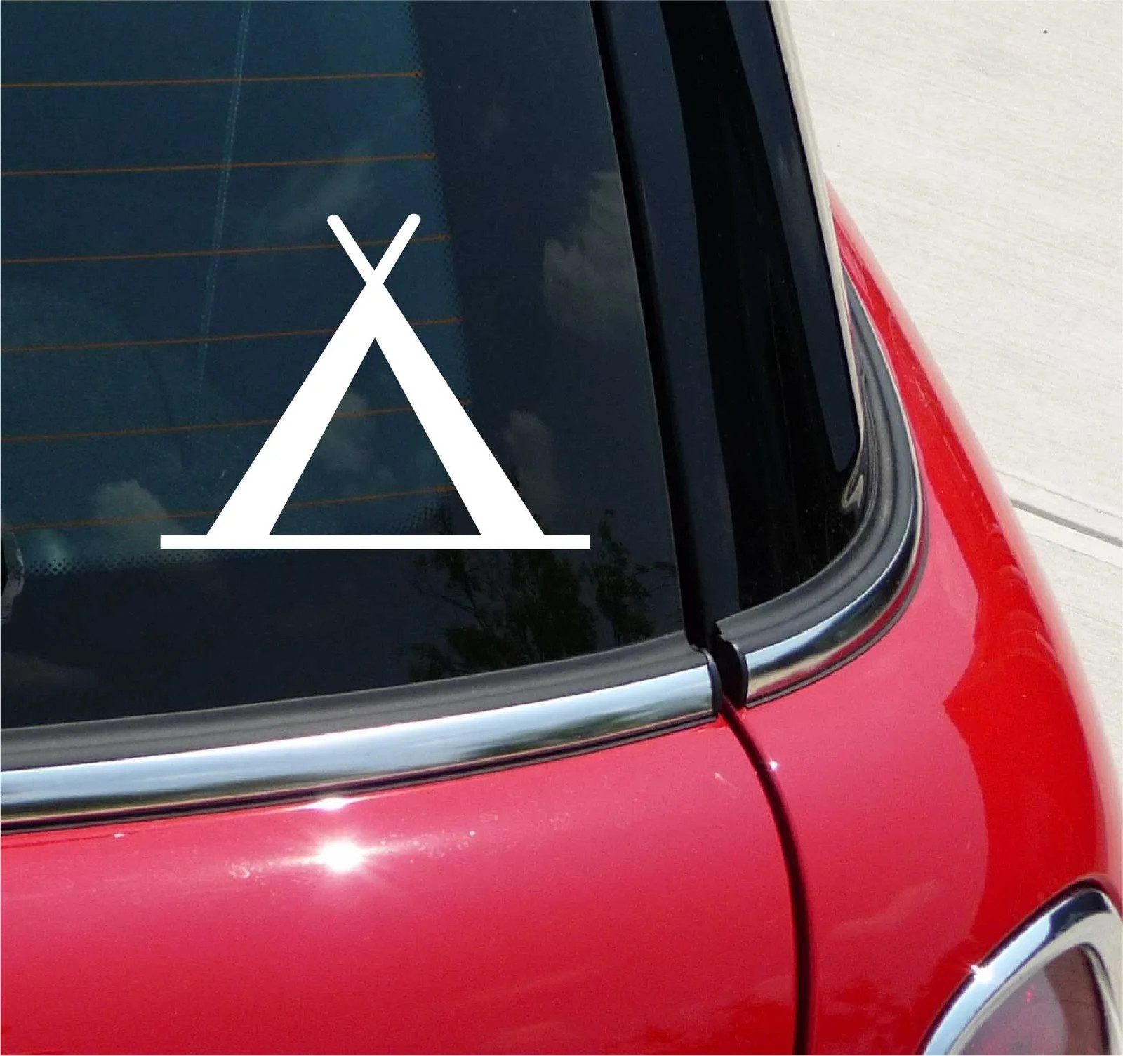 TENT PARK CAMPING SYMBOL GRAPHIC DECAL STICKER ART CAR WALL DECOR