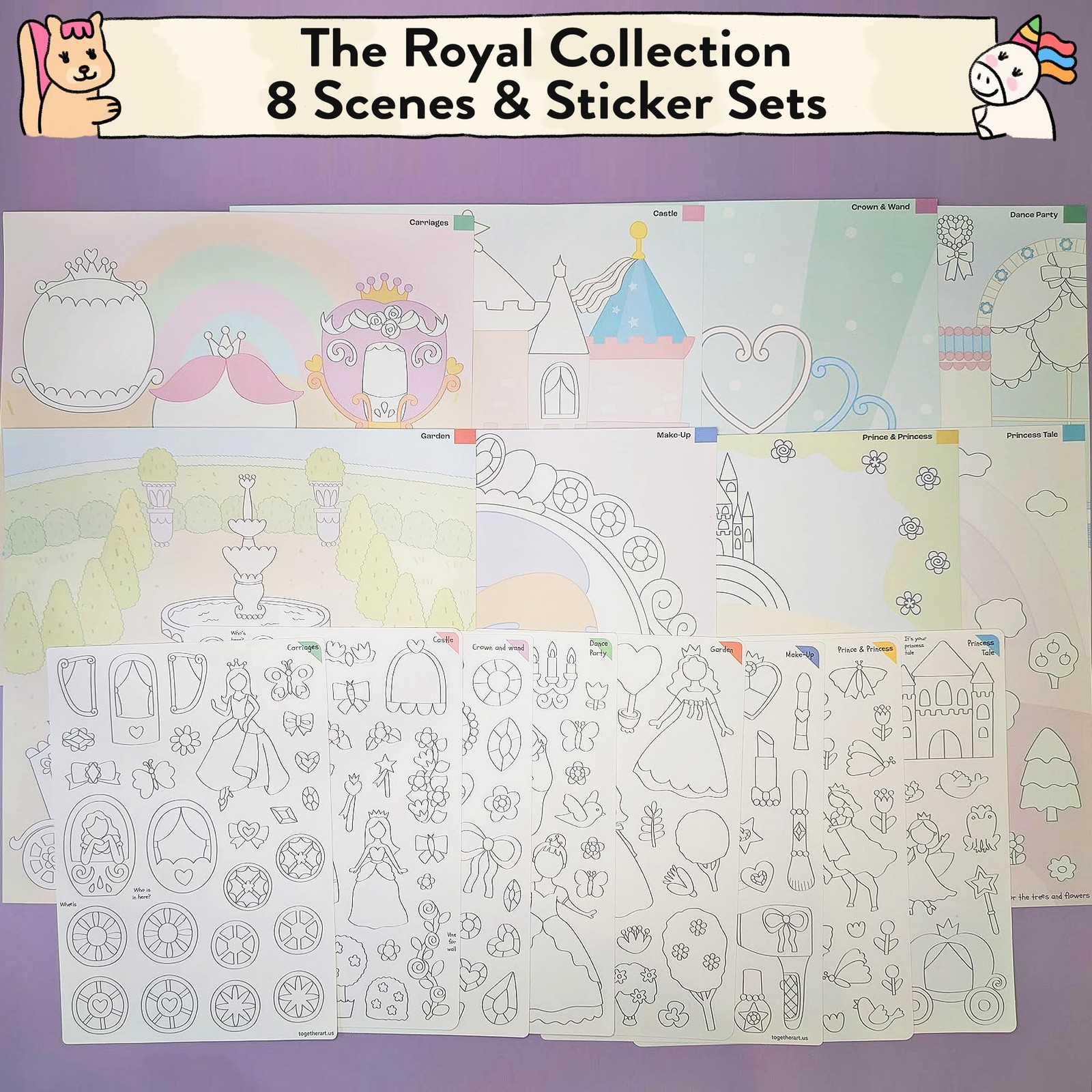 Together Art Princess Color Your Own Storytelling Sticker Kit Your Own Diy