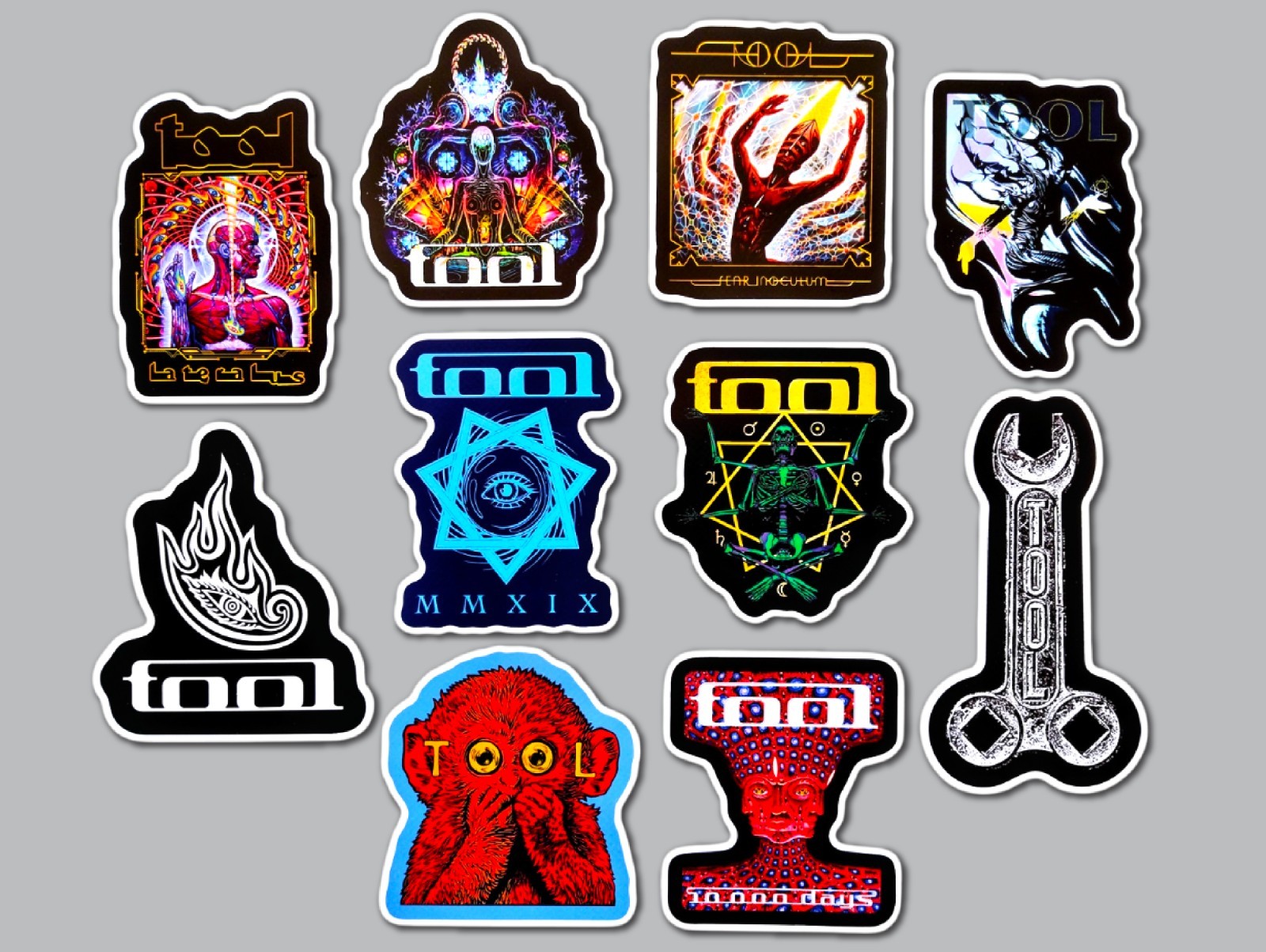 Tool Sticker Lot (10 Stickers) psychedelic metal rock NIN APC Karnivool vinyl