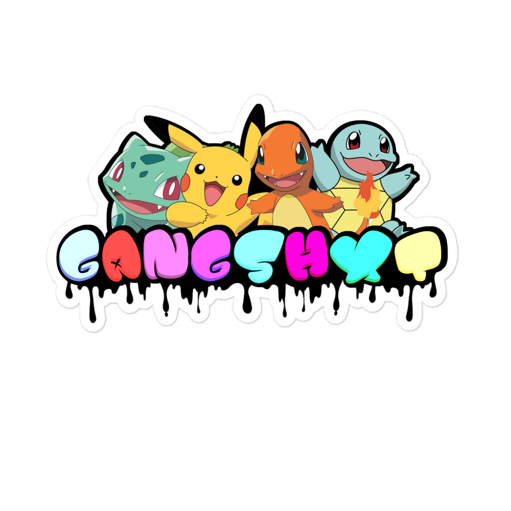 Gang Shxt Pokemon Pikachu Bulbasaur Squirtle Charmander Vinyl Decal Sticker