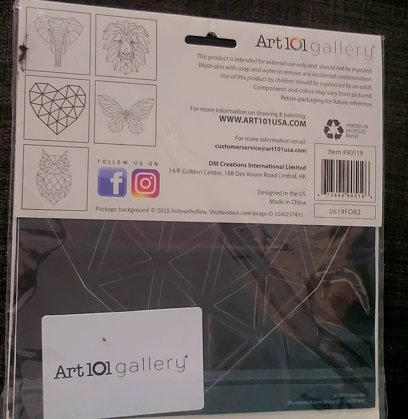 Art 101 Gallery Wall Decals & Stencils- Includes 5- 8×8" Adhesive Stencils