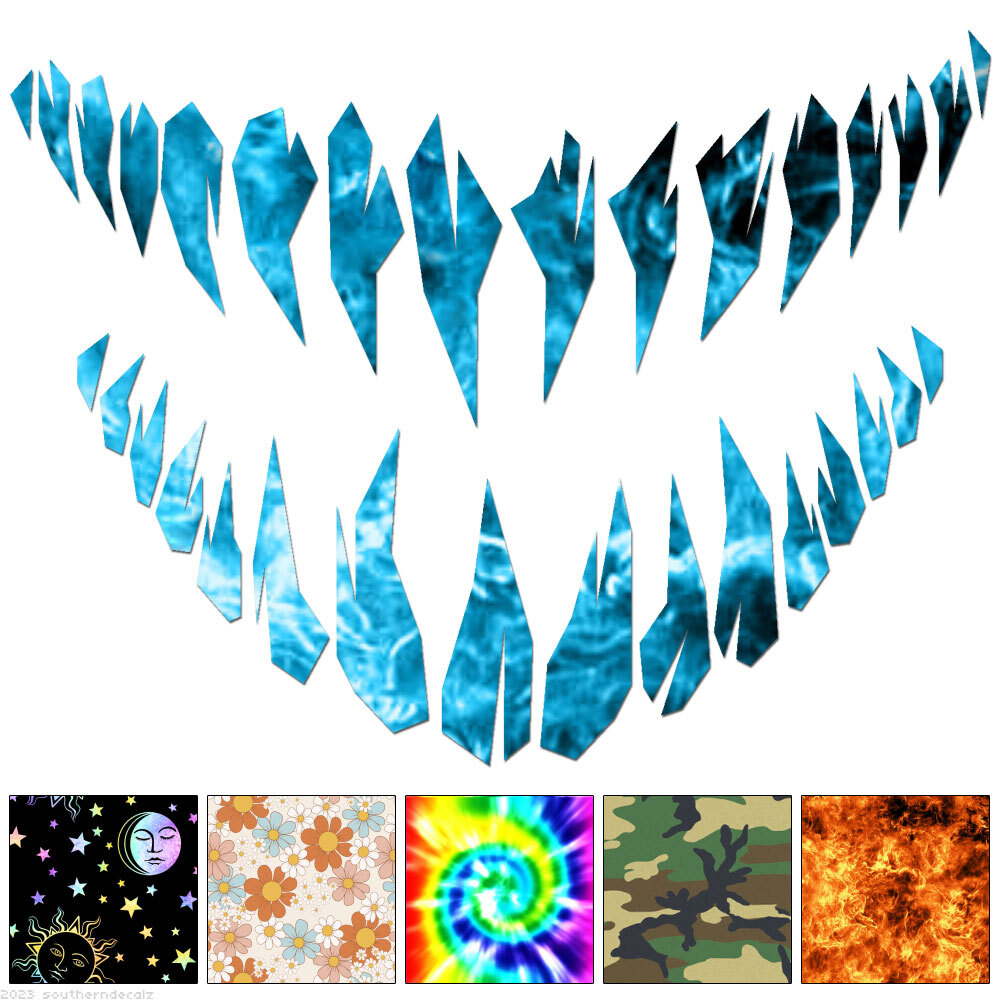 Monster Smile Teeth – Decal Sticker – Multiple Patterns & Sizes – ebn7196
