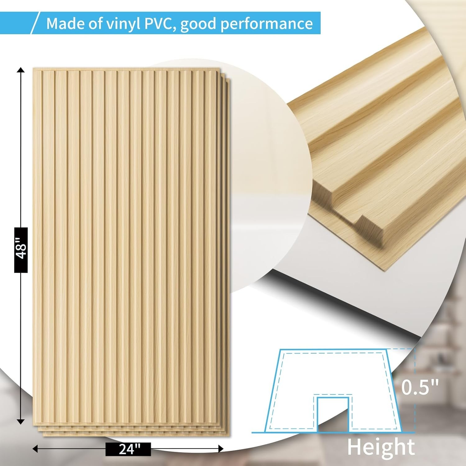 Transform Your Walls & Ceilings with 6 Slat Design 3D Panels – Oak Finish
