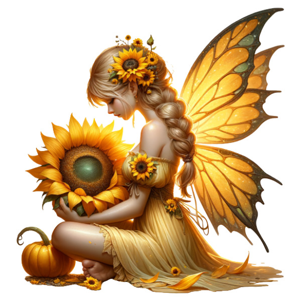 Weatherproof Vinyl Decal Fall Fairy Handmade UV Coated Outdoor Indoor Durable