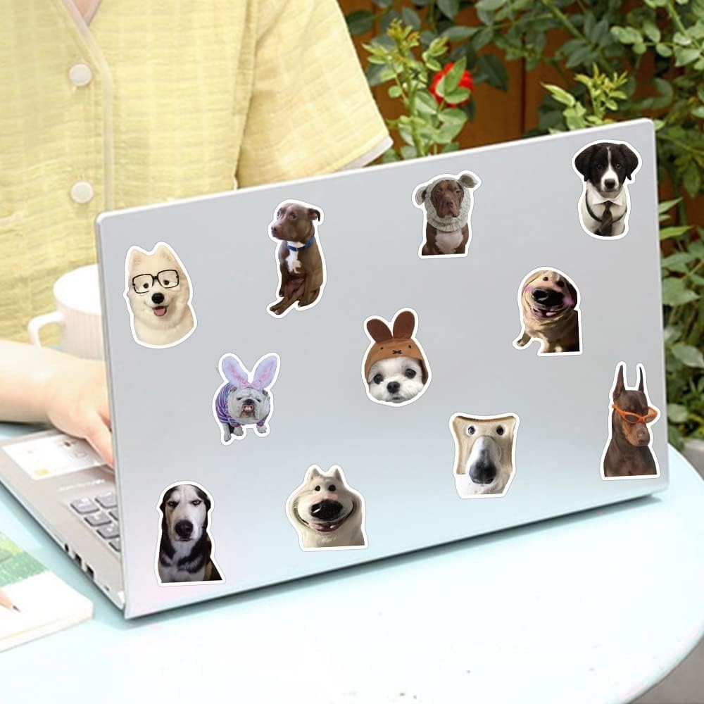 100PCS Funny Dog & Cat Meme Stickers Cute Cat & Dog Stickers Adults Teens