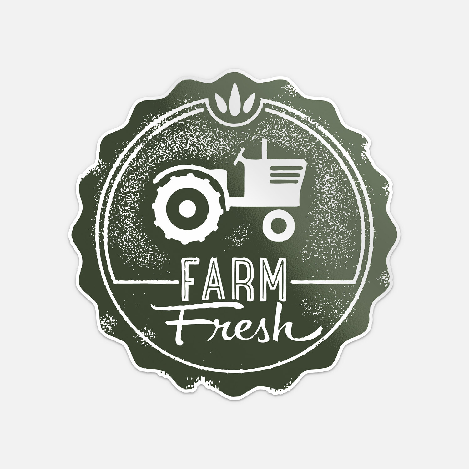 Farm Fresh Tractor House Rubber Stamp Vinyl Sticker Decal