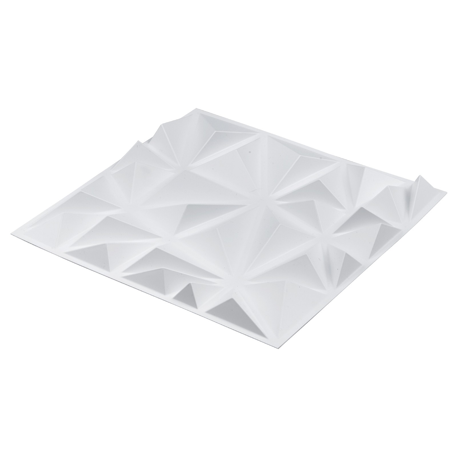 33 Pack White 3D Wall Panels Decorative PVC Tile 11.81" X 11.81" Diamond Design
