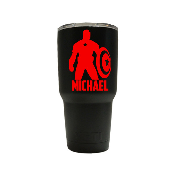 Captain America Decal | Captain America Decal for Yeti | Personalized Decal
