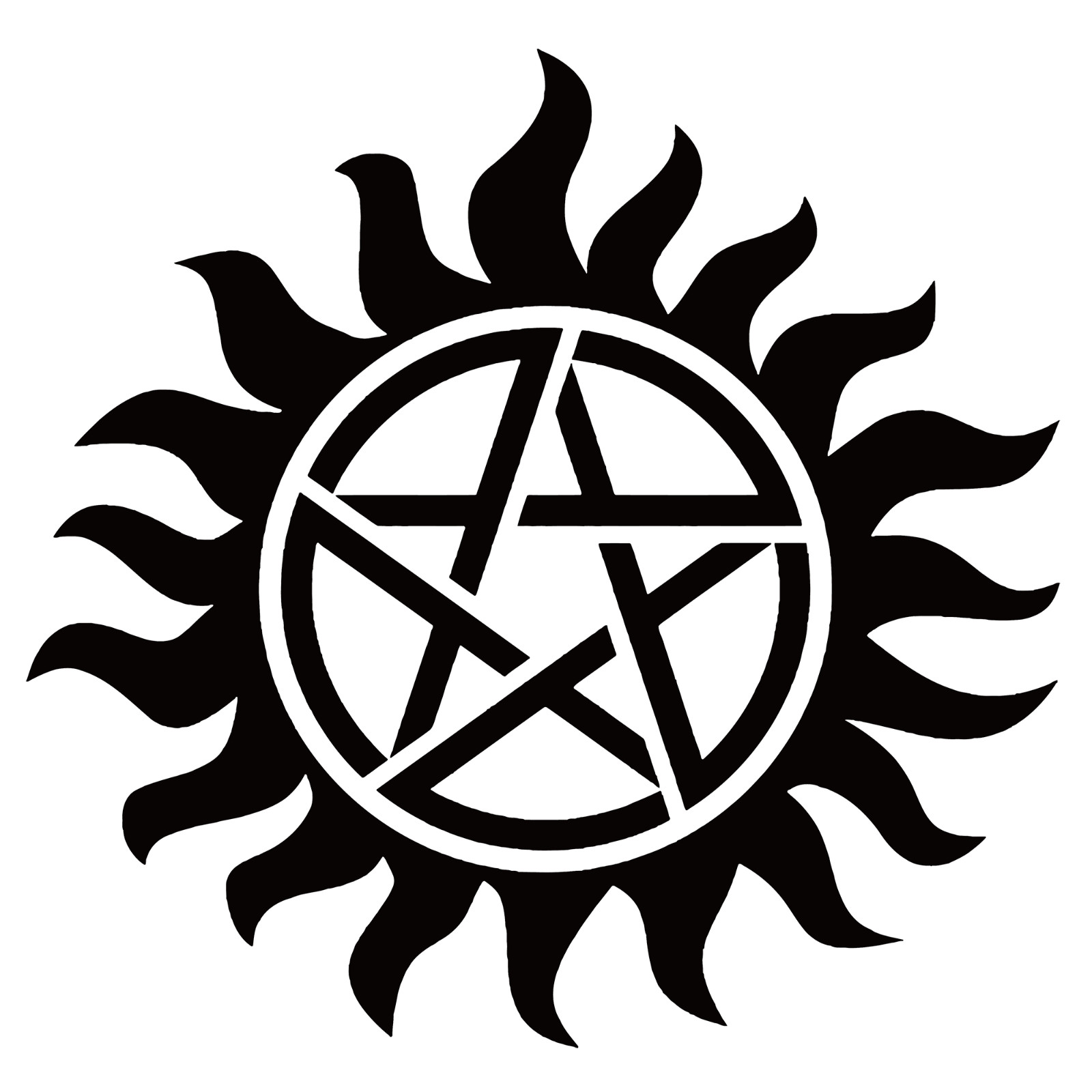 6" Supernatural Anti-Possession Symbol Tattoo TV Show Vinyl Decal Sticker