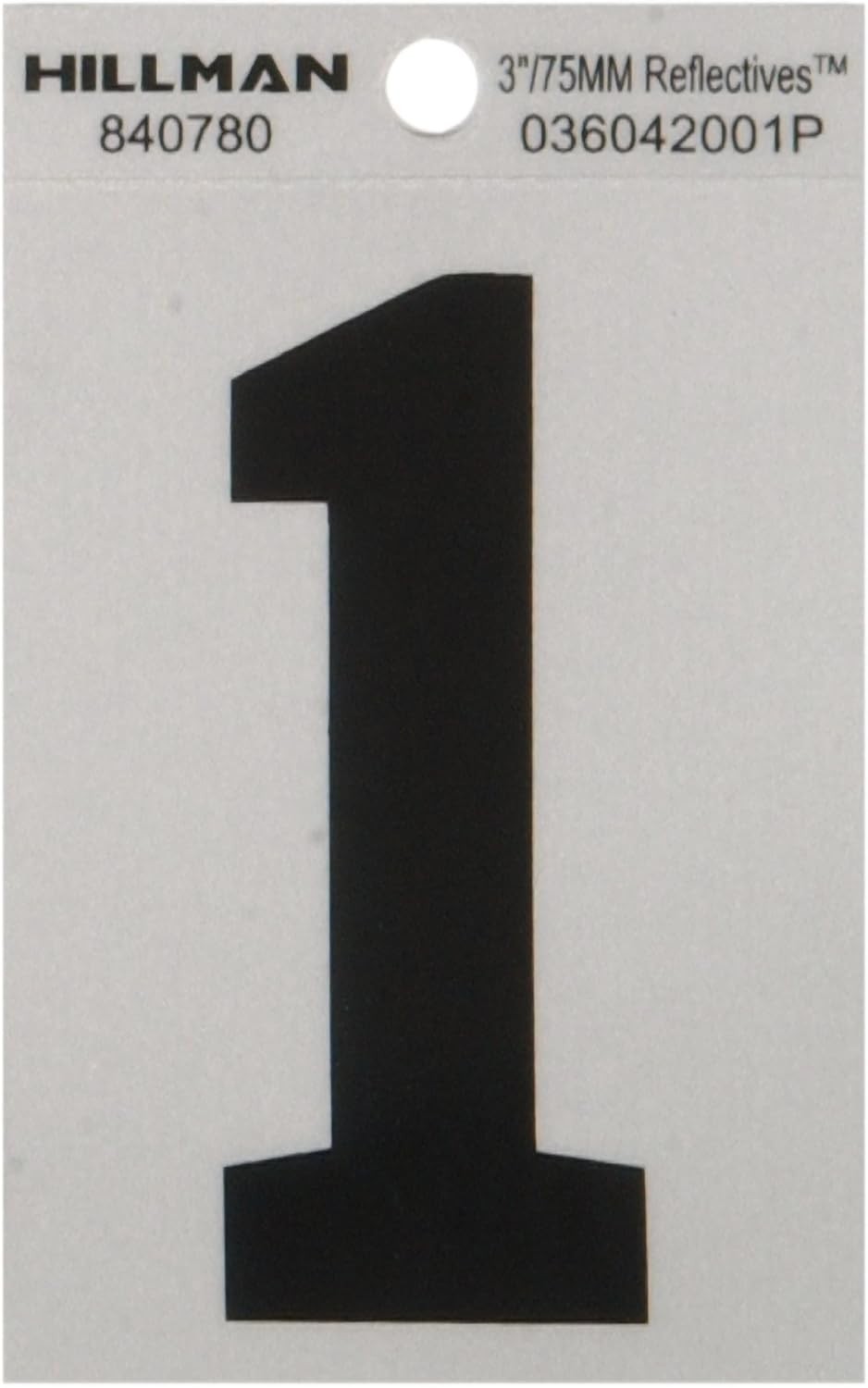 3" Black & Silver Reflective Adhesive Number 1 – Stylish Visibility Solution