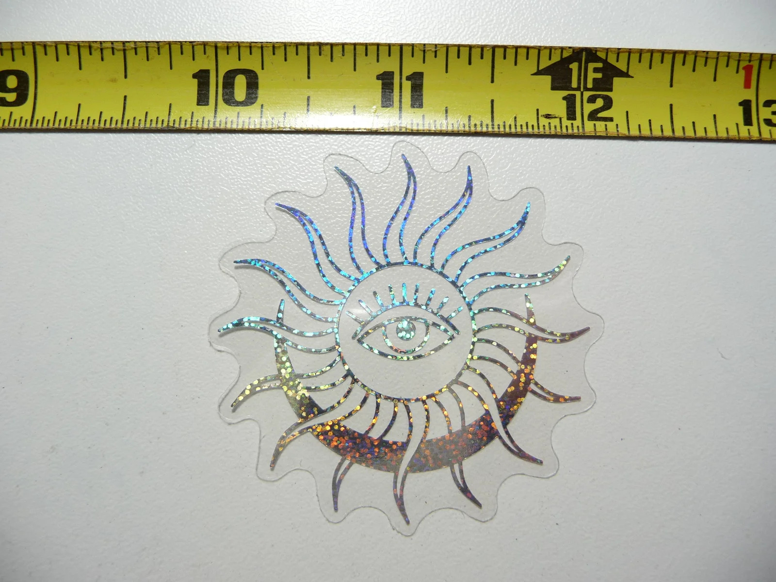 EYE SUN MOON MYSTICAL HOLOGRAPHIC SMALL STICKER CELESTIAL DECAL AMAZING