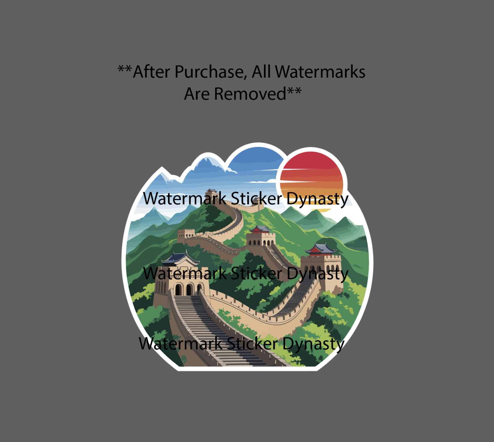 Great Wall of China Sticker Waterproof Decal Travel Outdoor Gift NEW