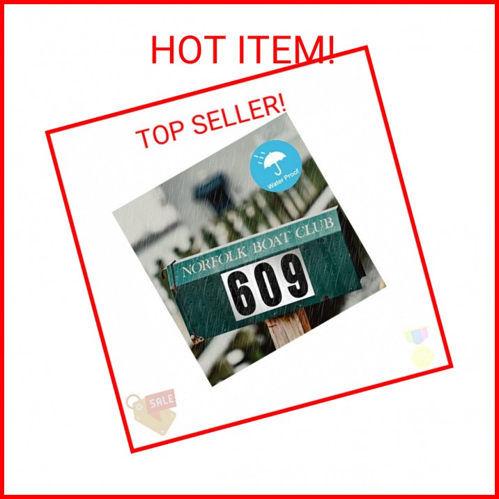 60 Numbers, Reflective Adhesive Mailbox Number Pack, 3", Waterproof Number Stick