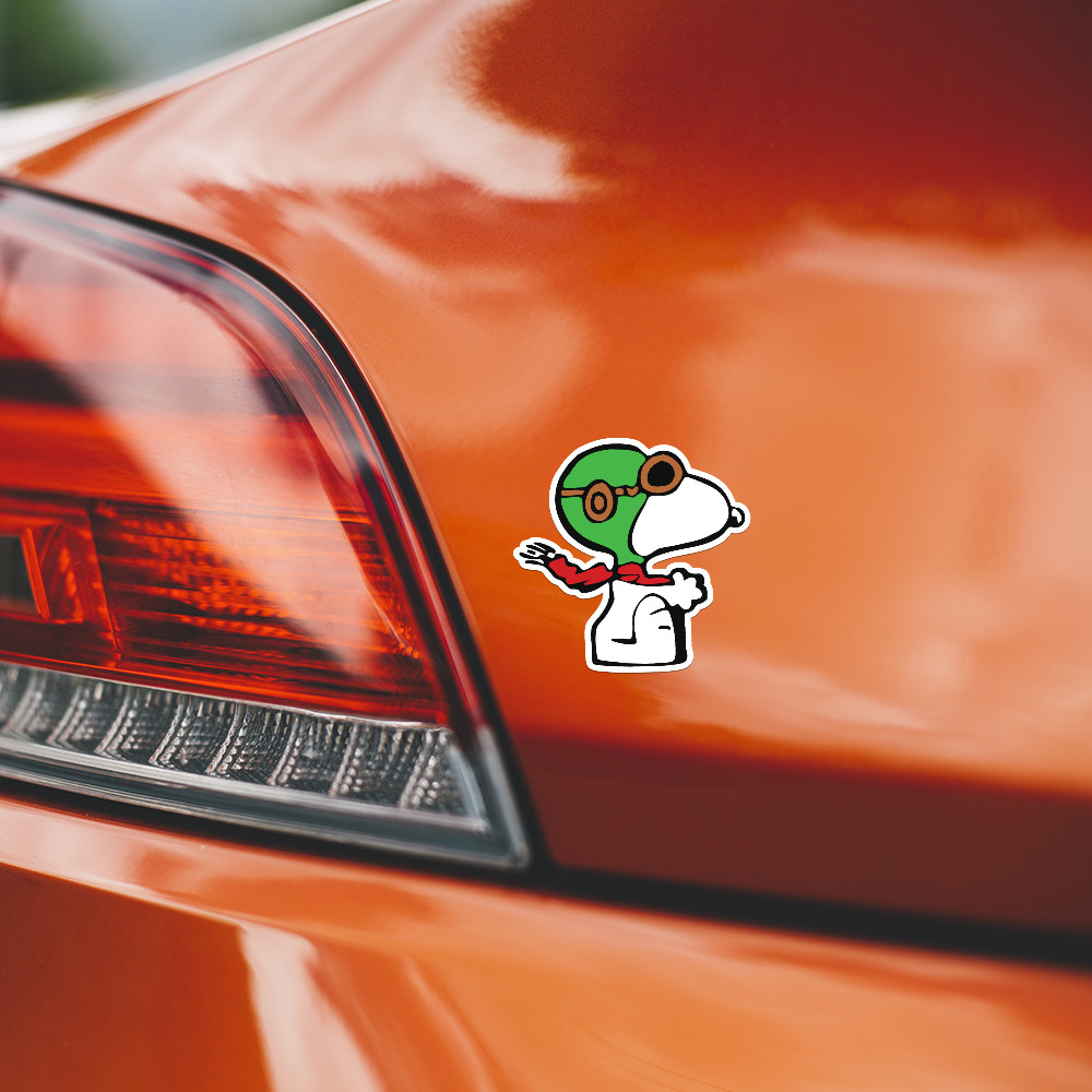 Snoopy Flying Ace Vinyl Sticker Decal Peanuts for Laptop Car Window Water Bottle