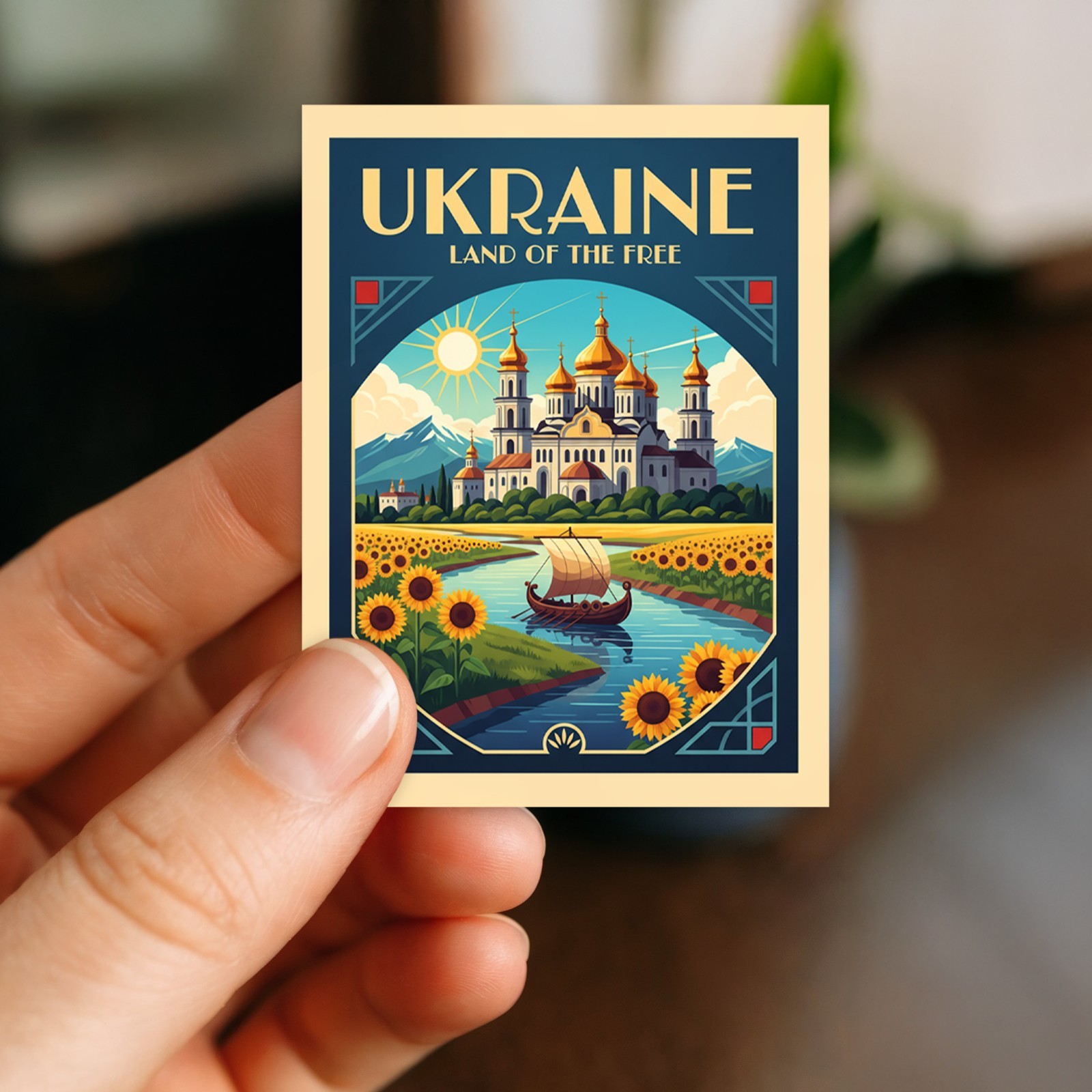 Ukraine Vintage Travel Sticker Die Cut Waterproof Vinyl Souvenir Laptop Decal