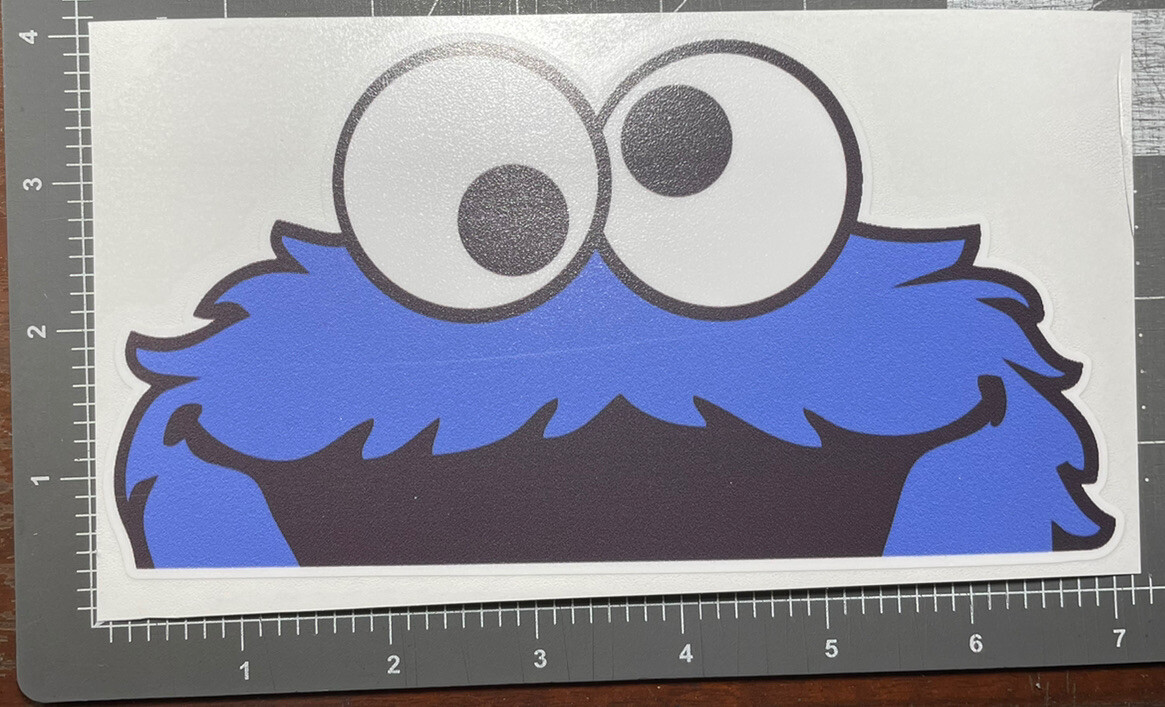 JDM Drift Cookie Monster 7" Wide Vinyl Decal Sticker Funny Car Truck Suv