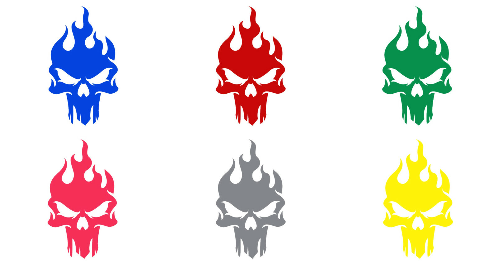 Vinyl Decal Truck Car Sticker Laptop – Zombie Horror Flames Burning Skull v3