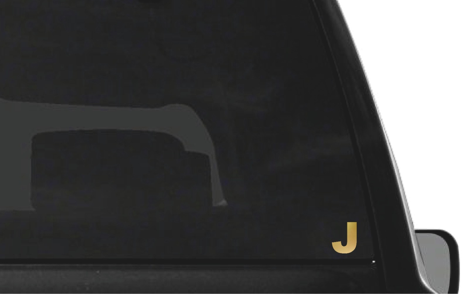 Letter J Initial Arial Black font Vinyl Sticker Decal Monogram Diploma