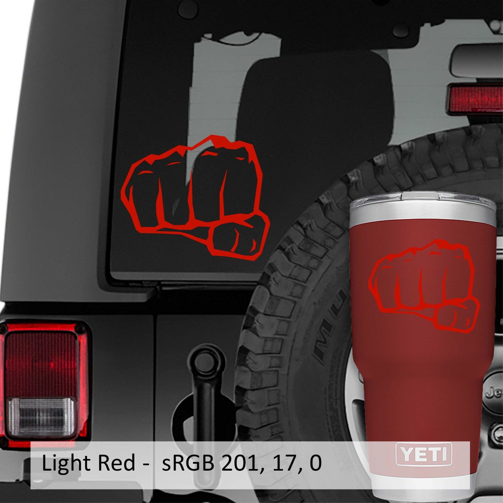 Punching Fist Vinyl Decal
