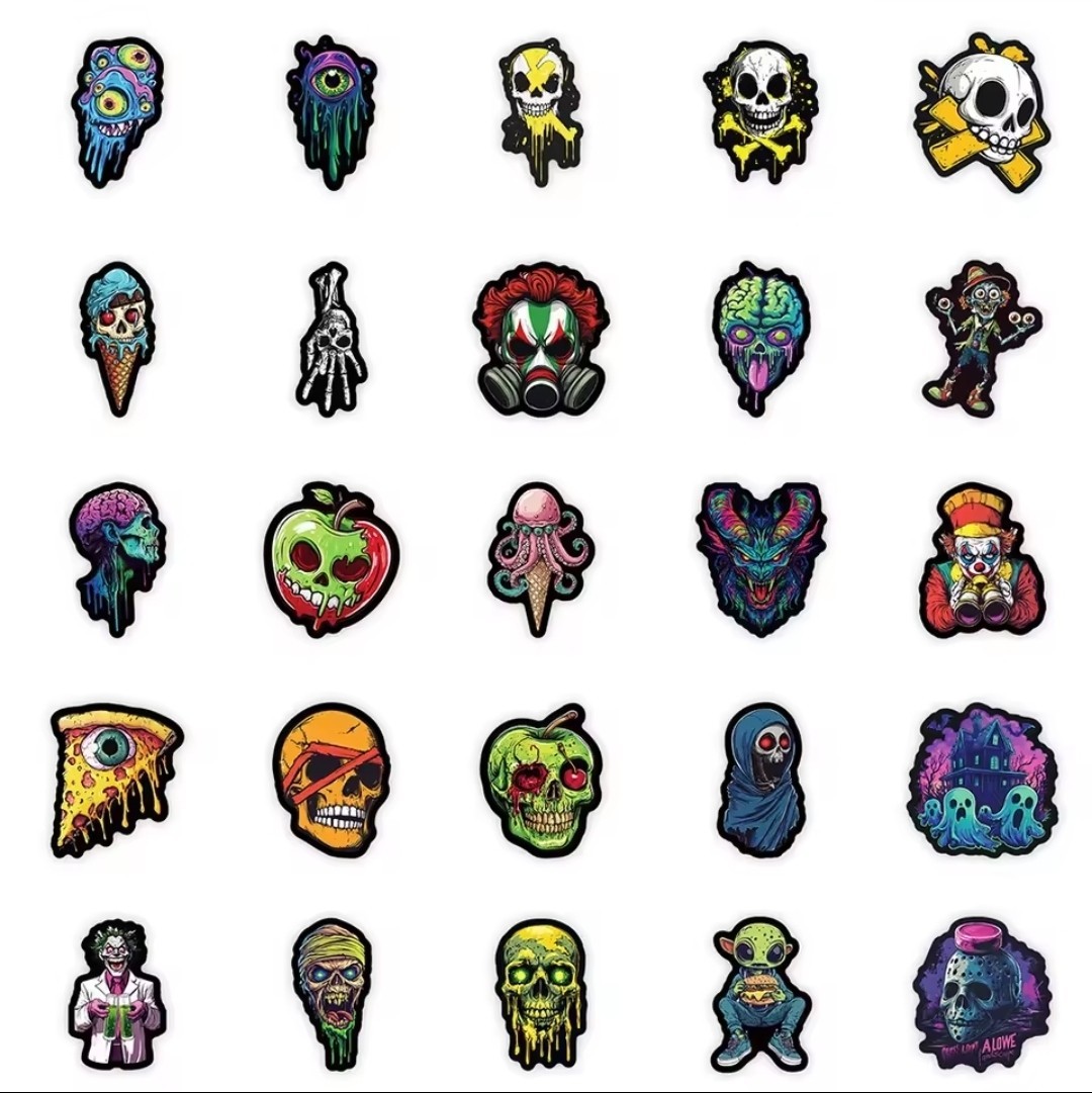10 pc Cool Horror Sticker Set Collectible Stickers ST14
