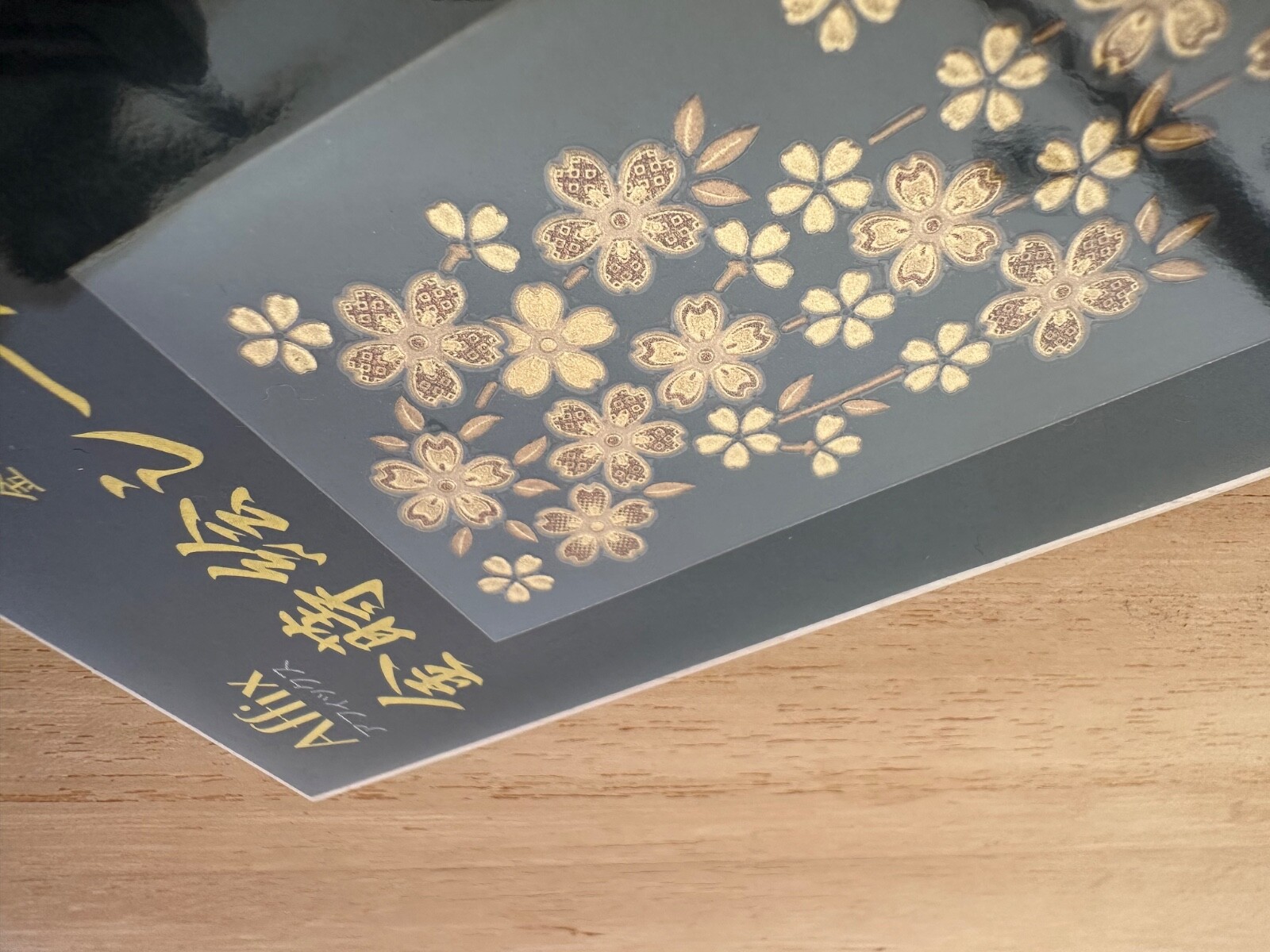 Gold Makie Transfer Decal Sticker Durable Decoration Yuzen Cherry Blossom