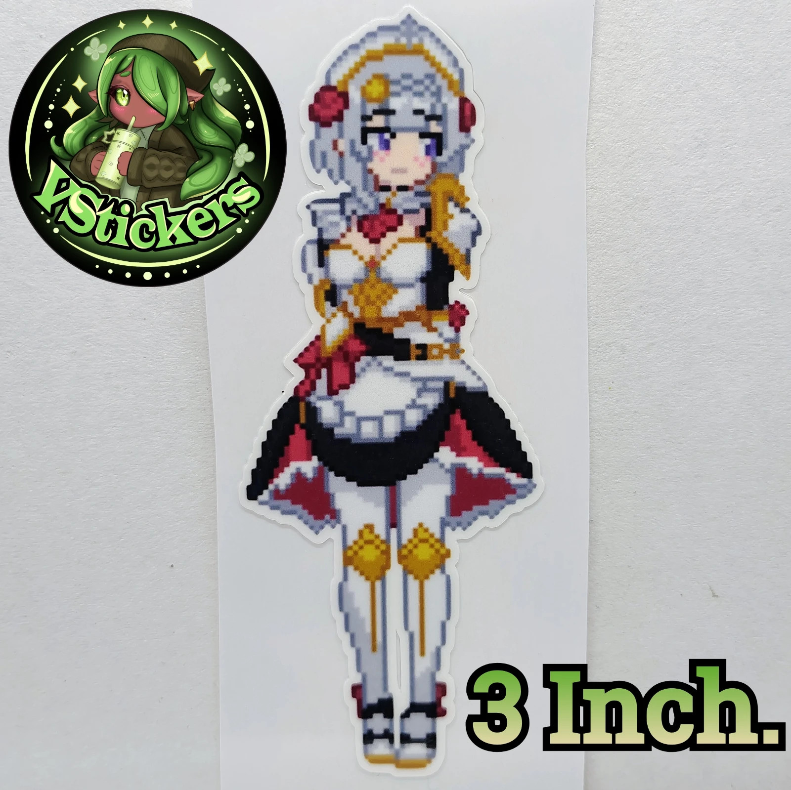 [Genshin Impact][3 Inch.] Pixel Noelle Fan Art Water-Resistant Vinyl Sticker!