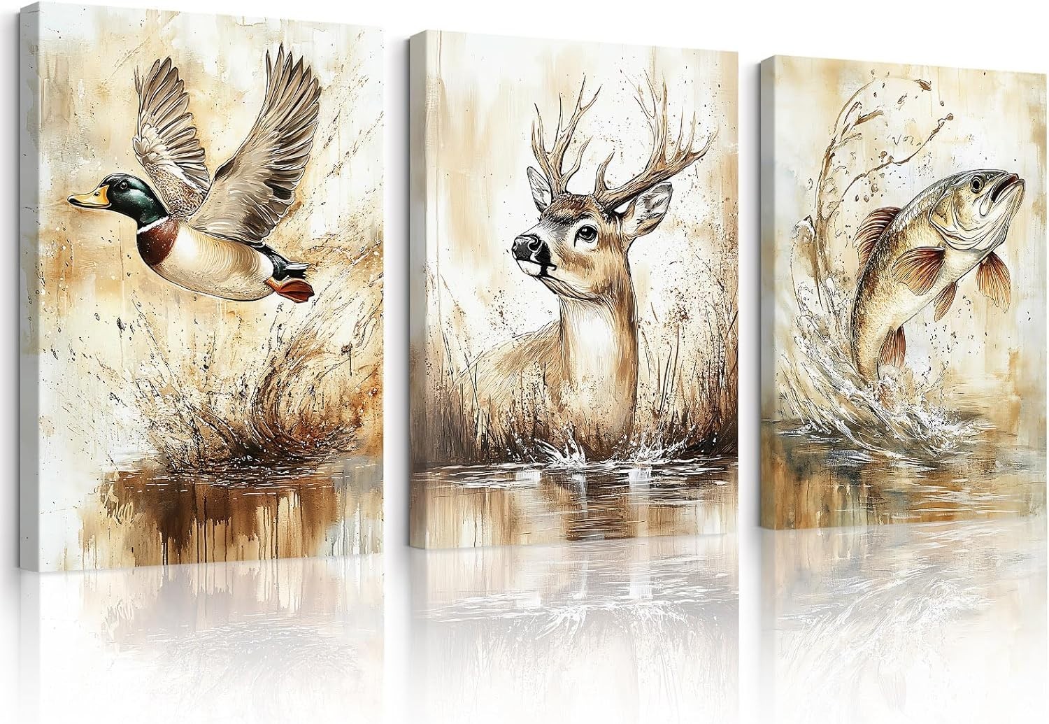 High-Quality Wrapped Canvas 16×24 Mallard Duck Nursery Print