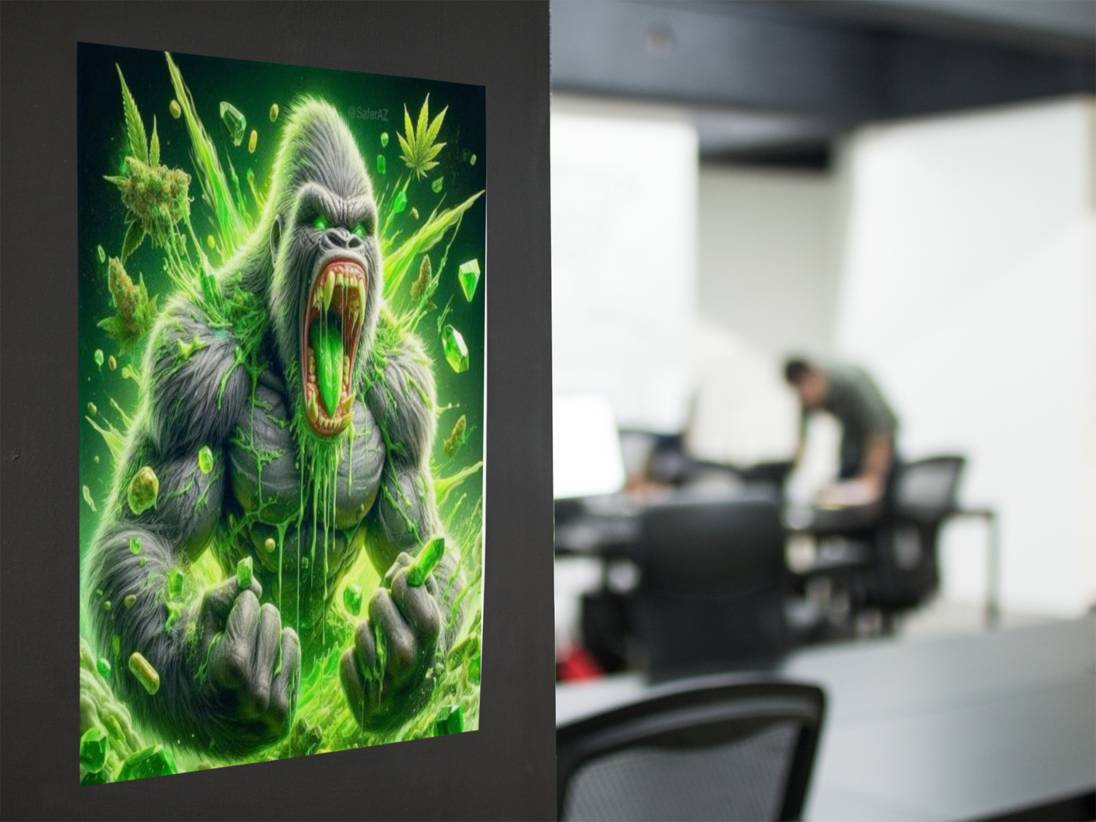 Gorilla Glue Weed Wall Vinyl Decal Poster Print Removable Adhesive Backing