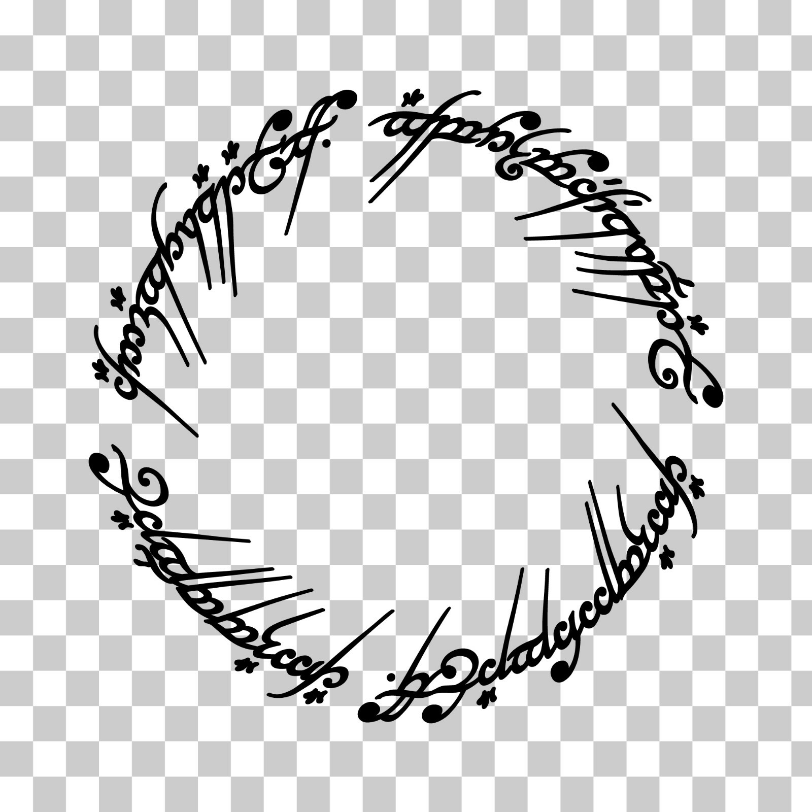 Lord of the Rings Ring of Power Inscription Custom Vinyl Sticker Decal