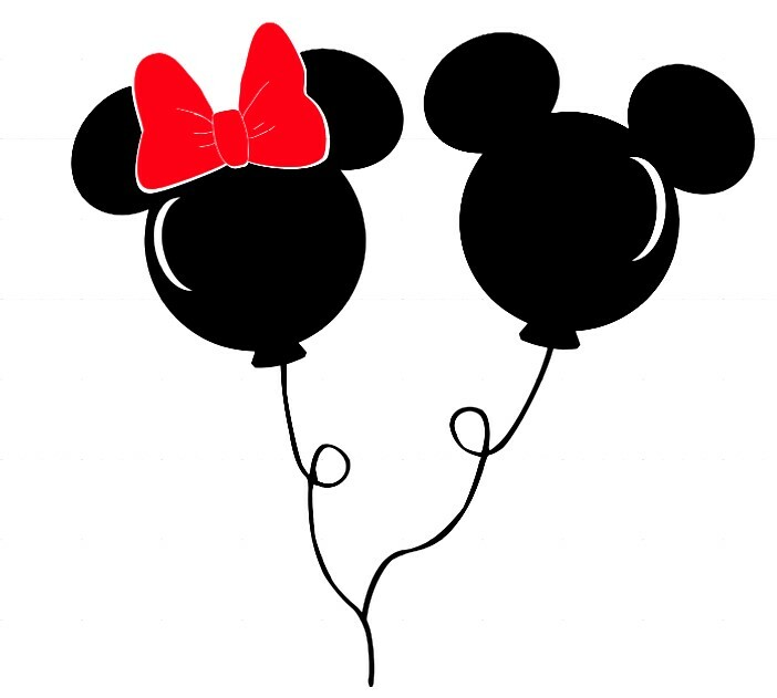 Vinyl Car Decal Sticker Mickey Minnie Red Bow Balloons Birthday Celebrate World