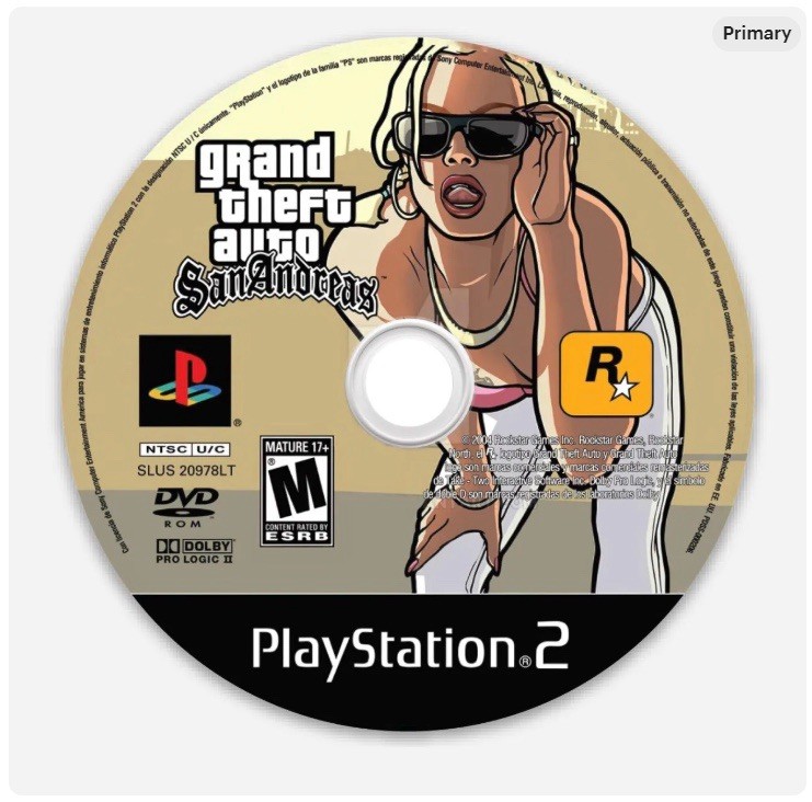 3” Grand Theft Auto San Andreas Vinyl Sticker Matte Finish Dishwasher Safe
