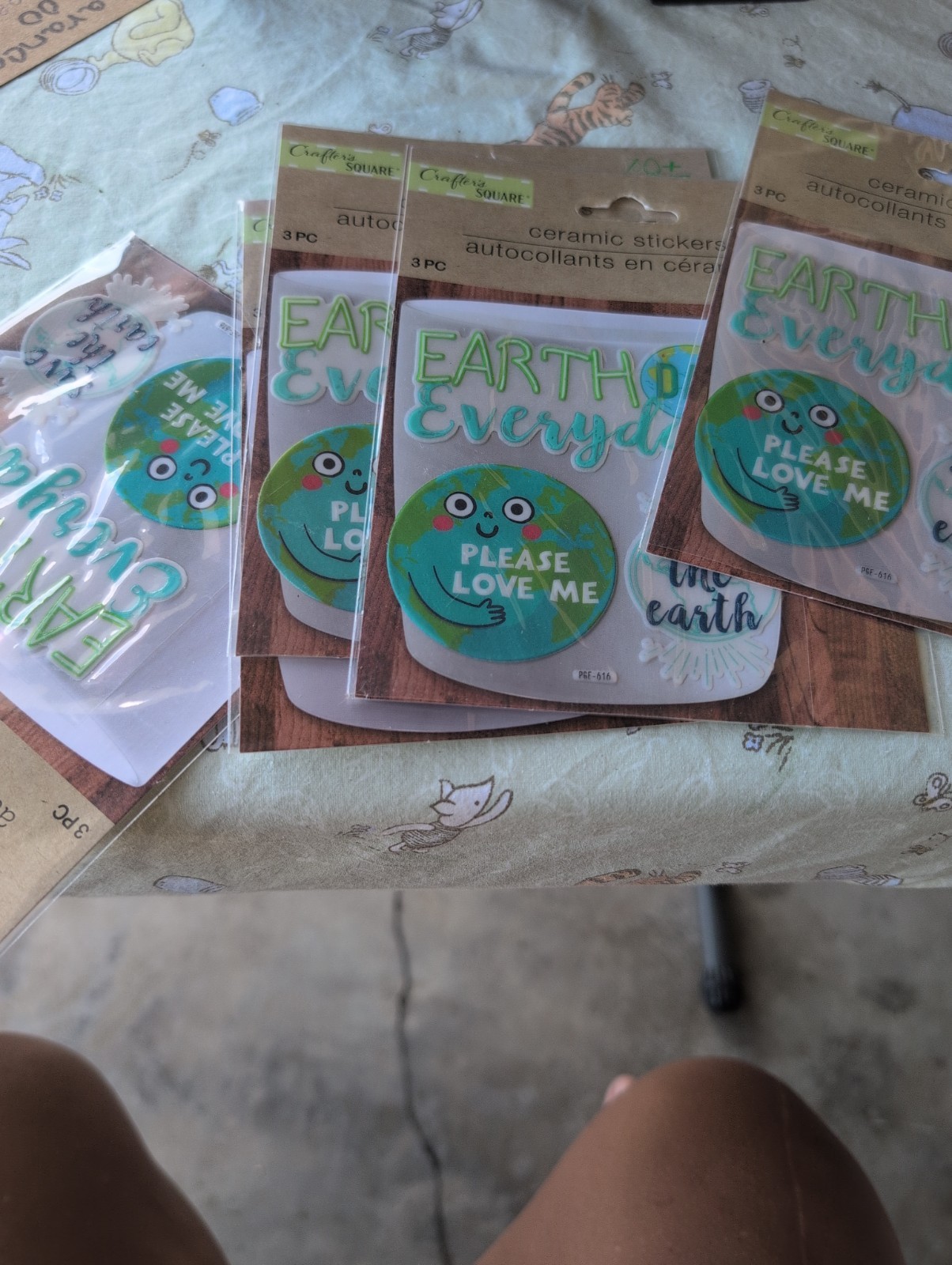 Earth Day Ceraminc Stickers Create your Own Mug 5 Pieces Save The Earth DIY