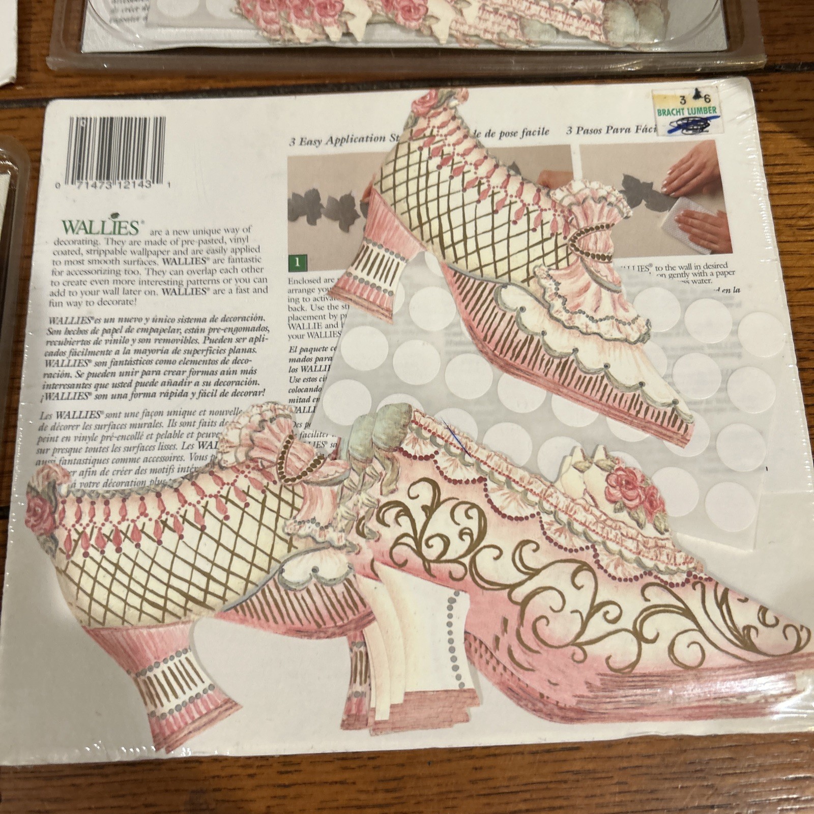 4 Wallpaper Cutouts Wallies NEW Antique Shoes