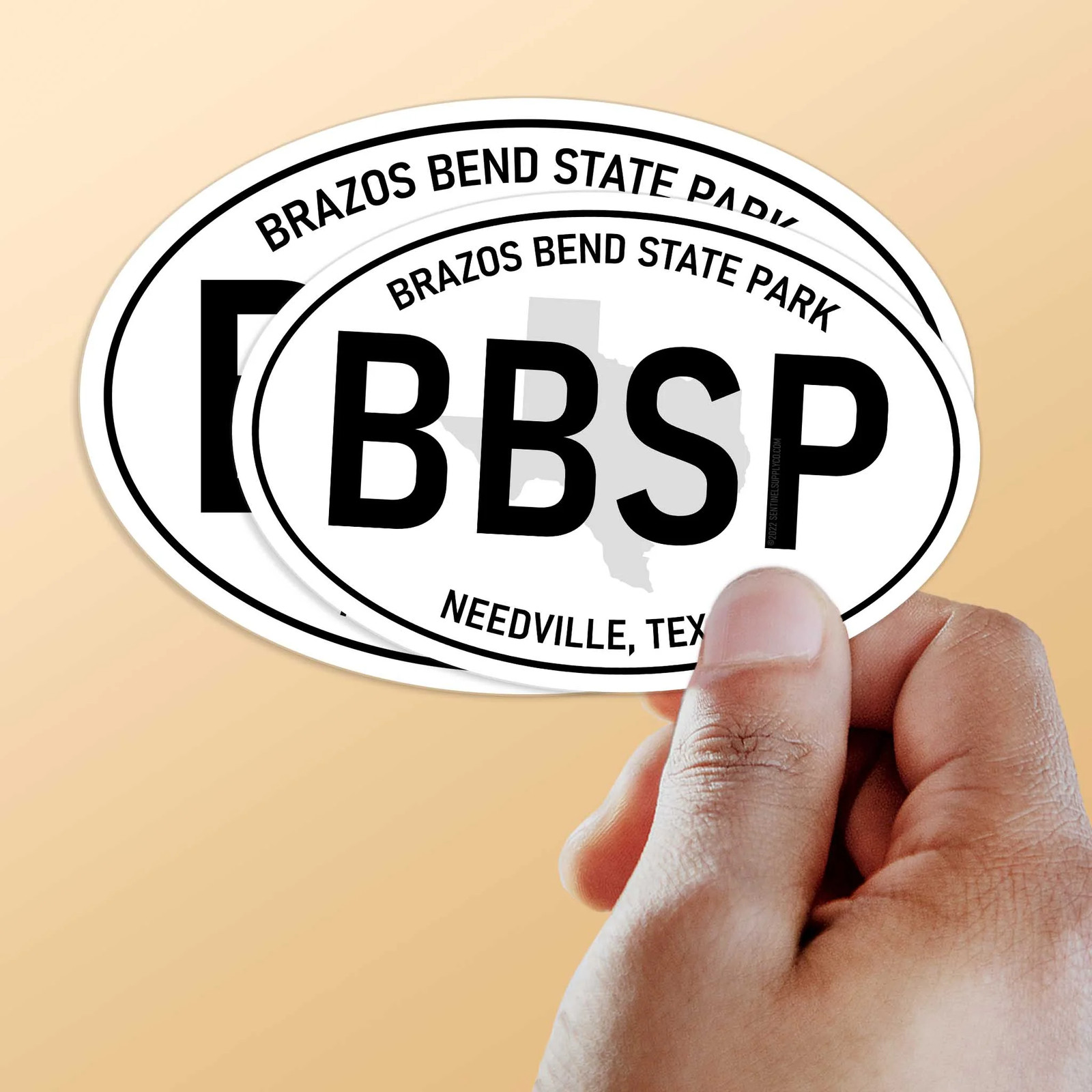Brazos Bend State Park Texas White Oval Sticker