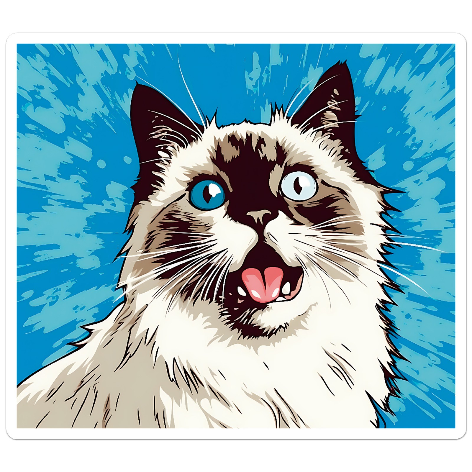 Popart Cat – Vinyl Decal Sticker – Car Window Laptop – ebn11851
