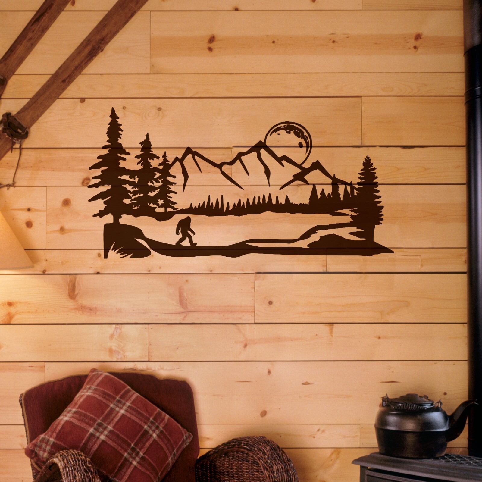 Bigfoot Moon Scene V8 | Custom Color/Size Vinyl Decal Graphics For RV Travel