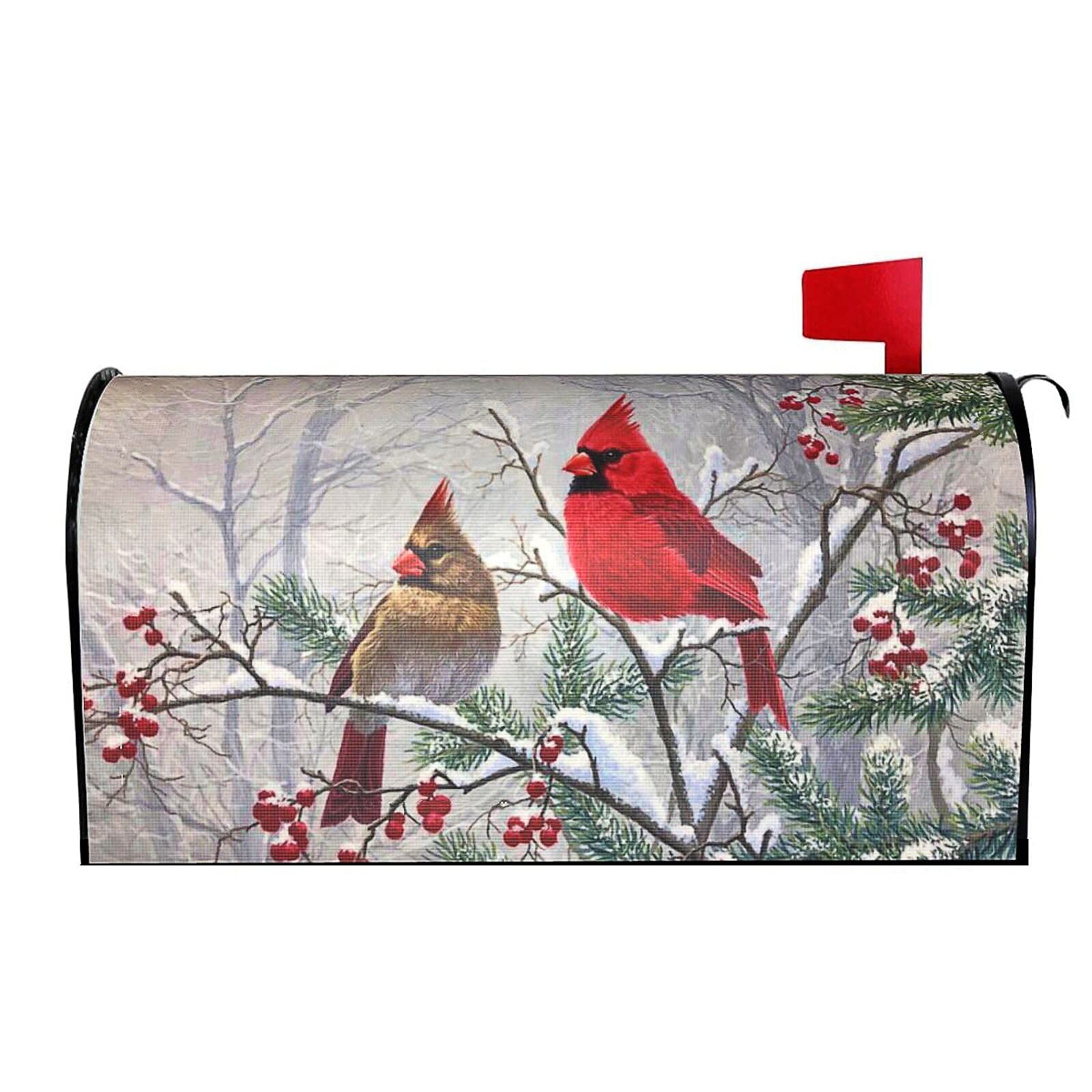 Winter Magnetic Mailbox Cover – Standard Size 18" X 21" – 18 X 21 inch, Gray