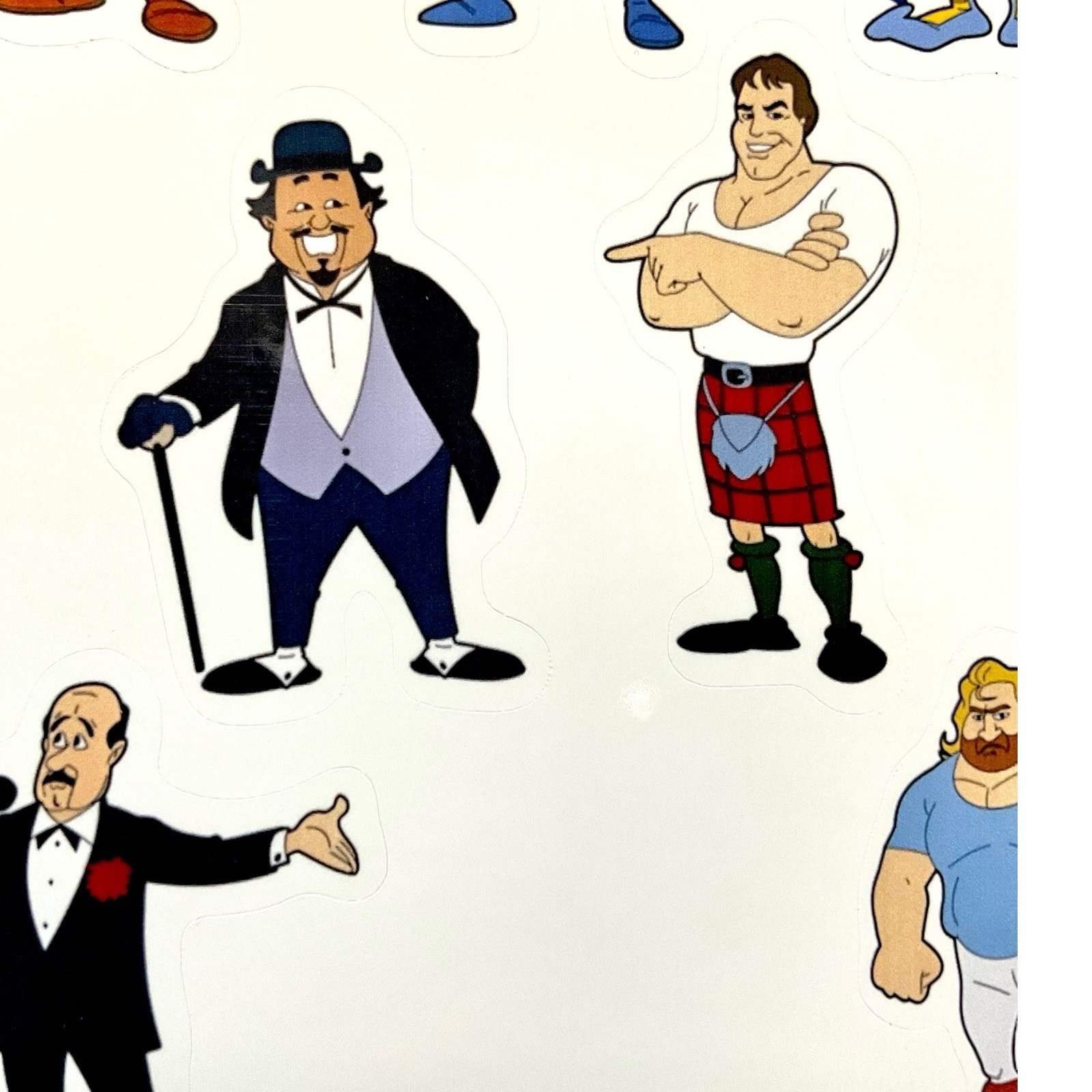 Hulk Hogan's Rock 'n' Wrestling Heels Saturday Morning Cartoon Stickers Sheet