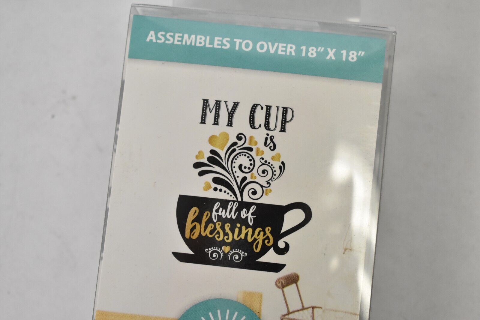 The Peel People My Cup Full OF Blessings Wall Decor DIY Peel & Stick 18" x 18"