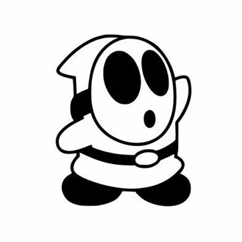 Shy Guy Decal Vinyl Sticker for Home Wall Nursery Room Door Car Window Art Decor