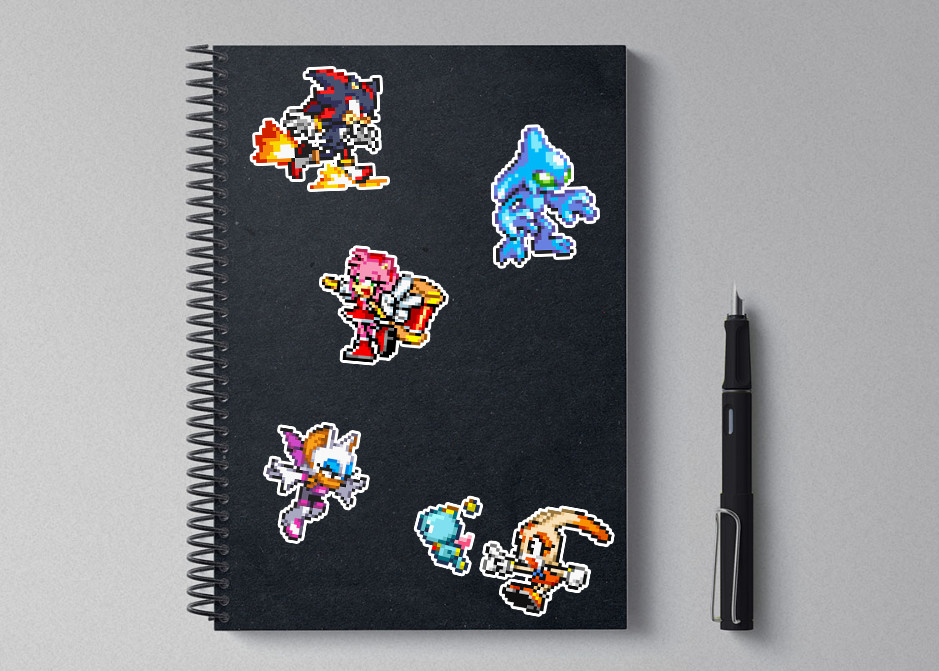 Sonic the Hedgehog Waterproof Vinyl Stickers Set 7