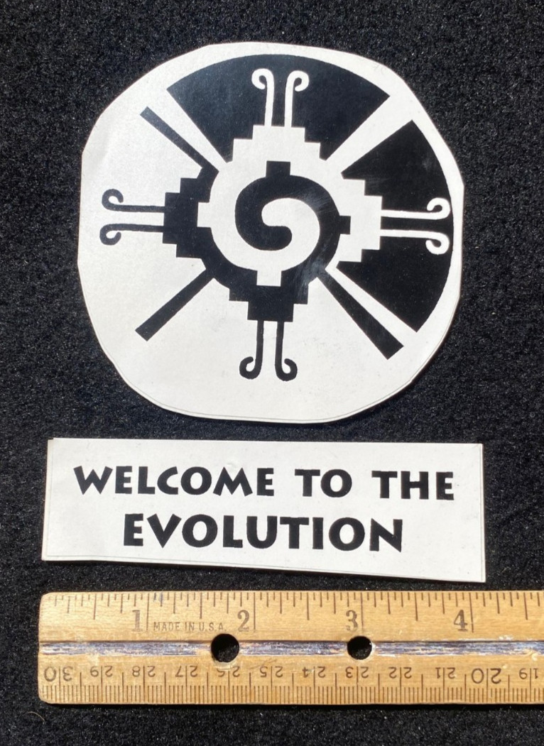 Mayan Calendar Stickers 2012 Welcome to the Evolution Ian Lungold Rare Cool Gift
